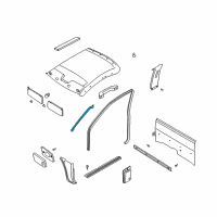 OEM 2004 Nissan Frontier Garnish Assy-Front Pillar, LH Diagram - 76912-9Z403