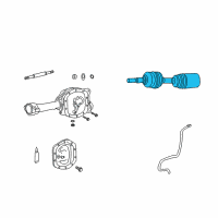 OEM 2002 Jeep Liberty Front Driveshaft Right Diagram - 52111780AB