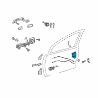 OEM 2019 Toyota 4Runner Lock Assembly Diagram - 69040-42250