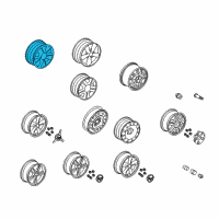 OEM Ford Mustang Wheel, Alloy Diagram - 6R3Z-1007-E