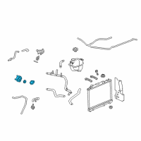OEM Cadillac SRX Thermostat Housing Diagram - 12620259