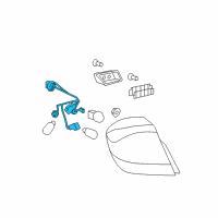 OEM 2009 Saturn Aura Harness Asm-Tail Lamp Wiring Diagram - 25775369