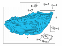 OEM 2021 Ford Edge Headlamp Housing Diagram - KT4Z-13100-D