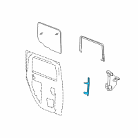 OEM 2006 Hummer H2 Channel, Rear Side Door Window Front Diagram - 15068268