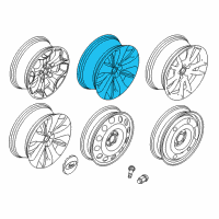 OEM 2010 Ford Taurus Wheel, Alloy Diagram - BG1Z-1007-C