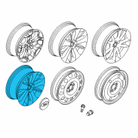 OEM 2017 Ford Special Service Police Sedan Wheel, Alloy Diagram - DG1Z-1007-J