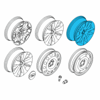 OEM 2016 Ford Taurus Wheel, Alloy Diagram - DG1Z-1007-D