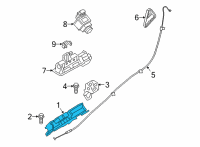 OEM 2020 BMW 530i xDrive Tailgate Boot Lid Lock Diagram - 51-24-7-383-283