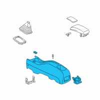 OEM 1999 Toyota Corolla Console Panel Diagram - 58901-02030-B1