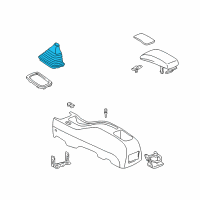 OEM 2000 Toyota Corolla Cover Sub-Assy, Shifting Hole Diagram - 58808-02021-E2