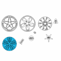 OEM 2017 Hyundai Ioniq Aluminium Wheel Assembly Diagram - 52905-G2300