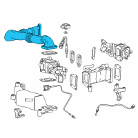 OEM 2011 Chevrolet Silverado 3500 HD EGR Pipe Diagram - 12632253