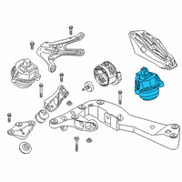 OEM 2018 BMW 540d xDrive ENGINE MOUNT, LEFT Diagram - 22-11-6-878-247