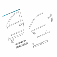 OEM 2009 Chevrolet Traverse Lower Weatherstrip Diagram - 25790460