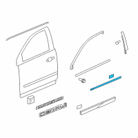 OEM 2013 GMC Acadia Side Molding Diagram - 19259496