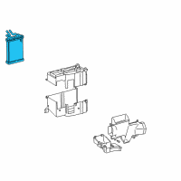 OEM Toyota Tacoma Heater Core Diagram - 87107-04030