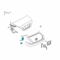 OEM Infiniti Trunk Lid Lock Assembly Diagram - 84631-AR200