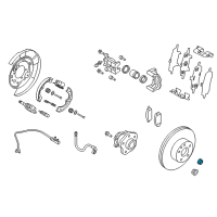OEM 2022 Nissan Sentra Nut-Lock, Front Wheel Bearing Diagram - 40262-4GA0D