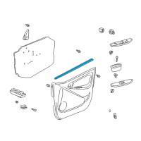 OEM 2001 Toyota Echo Weatherstrip Diagram - 68171-52081