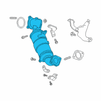 OEM Cadillac Manifold With Converter Diagram - 12674065