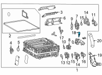 OEM Toyota Camry Temperature Sending Unit Diagram - 89422-33040