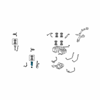 OEM 2008 Acura RDX Filter Set, Fuel Diagram - 17048-STK-A00