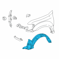 OEM 2004 Toyota Tundra Fender Liner Diagram - 53876-0C020