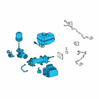 OEM Lexus Brake Booster Assy, W/Master Cylinder Diagram - 47050-60111