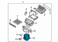 OEM 2022 Kia Seltos Motor & Fan Assembly-A/C Diagram - 97113Q5000