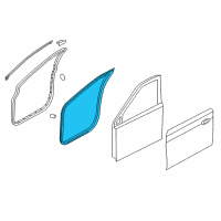 OEM 2017 Hyundai Santa Fe Sport Weatherstrip-Front Door Body Side LH Diagram - 82110-4Z000