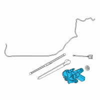 OEM 2019 Infiniti QX30 Motor Assy-Rear Window Wiper Diagram - 28710-5DA0B