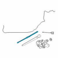 OEM Infiniti QX30 Rear Window Wiper Blade Assembly Diagram - 28890-5DA0A