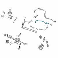 OEM 2012 Honda Crosstour Hose, Power Steering Return Diagram - 53734-TA6-A01