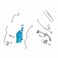 OEM Kia Sedona Windshield Washer Reservoir Assembly Diagram - 98620A9510