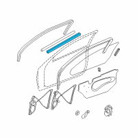 OEM 1999 Oldsmobile Alero Sealing Strip-Front Side Door Window Inner Diagram - 22615487