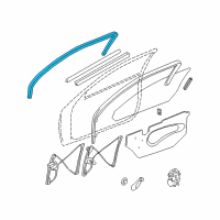 OEM 2000 Oldsmobile Alero Weatherstrip Asm-Roof Side Rail Diagram - 22614341