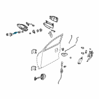 OEM 2006 Pontiac GTO Cylinder, Front Side Door Lock Diagram - 92142175