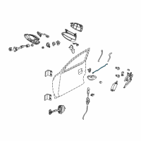 OEM 2004 Pontiac GTO Rod-Front Side Door Inside Handle Diagram - 92092897