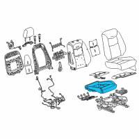 OEM 2017 Cadillac XT5 Seat Cushion Pad Diagram - 84398548