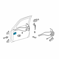 OEM 2000 Toyota Tundra Handle, Inside Diagram - 69206-0C010-E0