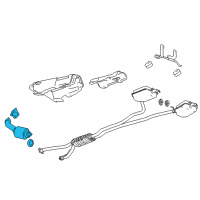 OEM 2008 Cadillac STS 3Way Catalytic Convertor Assembly Diagram - 25939989