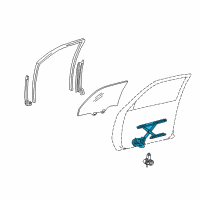 OEM 2007 Lexus RX400h Regulator Sub-Assy, Front Door Window, LH Diagram - 69802-0E010