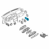 OEM 1998 Kia Sephia Switch-Hazard Diagram - 0K2A1664H0B