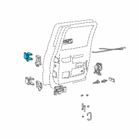 OEM 1998 GMC K2500 Suburban Kit-Rear Side Door Hinge Diagram - 15958300