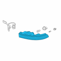OEM 1998 Acura Integra Lamp Unit, Driver Side Turn Diagram - 33351-ST7-A11