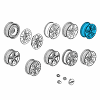 OEM 2017 Chevrolet Cruze Wheel, Alloy Diagram - 39098199