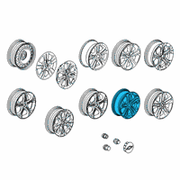 OEM 2018 Chevrolet Cruze Wheel, Alloy Diagram - 13383414