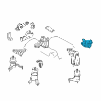 OEM 2017 Toyota Highlander Rear Bracket Diagram - 12321-31141