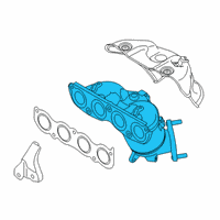 OEM Kia Exhaust Manifold Catalytic Assembly Diagram - 285102EJM0