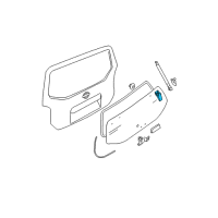 OEM 2009 Nissan Pathfinder Hinge Glass Hatch, Passenger Side Diagram - 90320-ZP40A